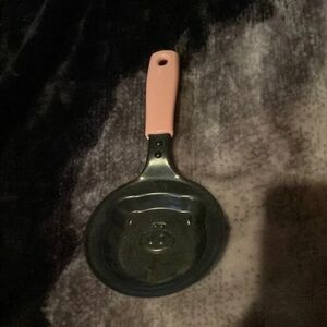 Black Mini Frying Pan with Pink Handle